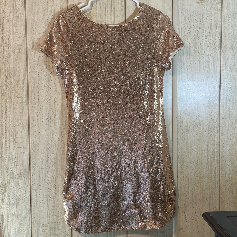 Gold Sequin Dress